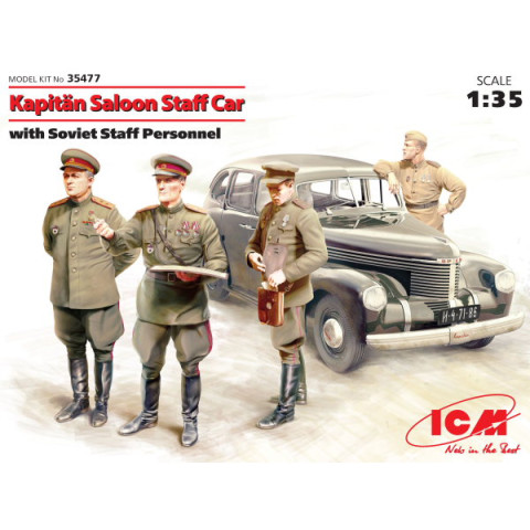 Kapitän Saloon Staff Car with Soviet Staff Personnel -35477