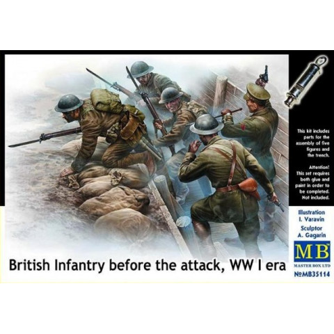British Infantry before the attack 1/35 Militairen Figuren WW I -mb35114