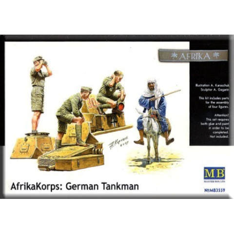 AfrikaKorps: German Tankman 1/35 Militairen WW2 Figuren Bouwpakket -MB3559
