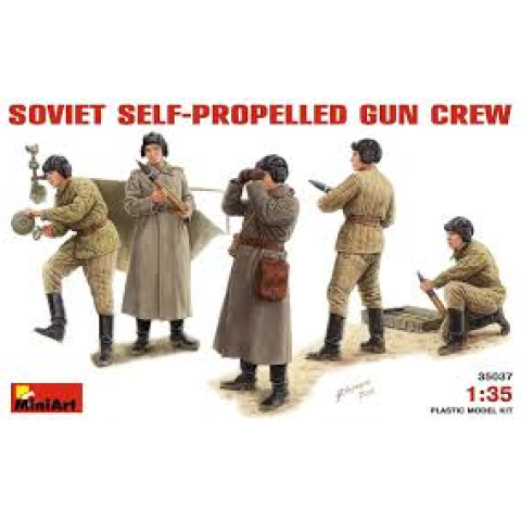 Soviet WW2 Self-Propelled Gun crew model kit.-35037