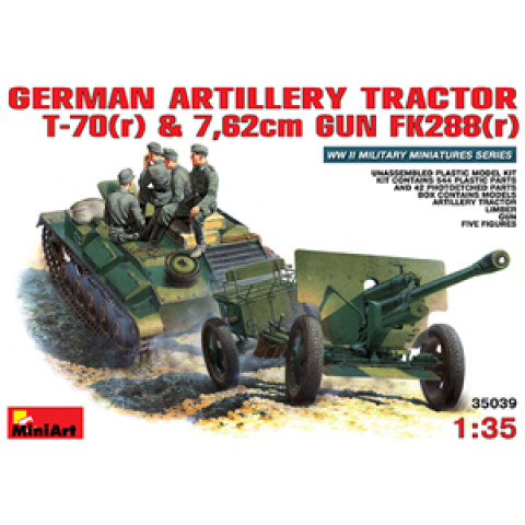 German Artillery Tractor T70(r) & 7.62cm FK288(r)-35039