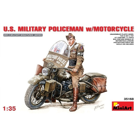 U.S. Military Policemen w/Motorcycle -35168