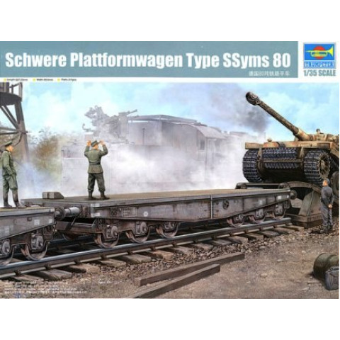 Schwere Plattformwagen Type SSyms 80 -(00221)
