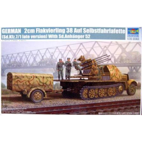 German 2cm Flakvierling 38 Auf Selbstfahrlafette (Sd.Kfz.7/1 late version) With Sd.Anhänger 52 -(01524)
