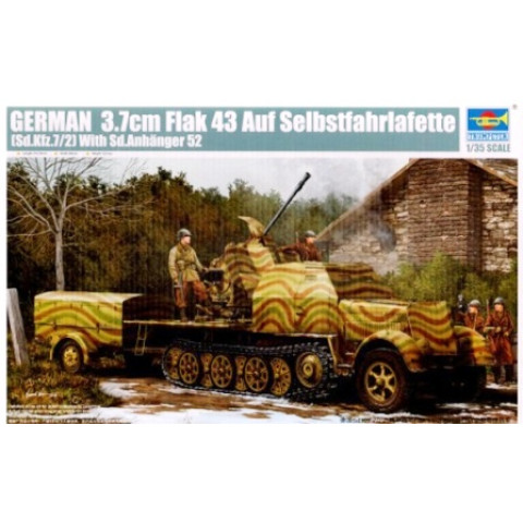 German 3,7cm Flak 43 Auf Selbstfahrlafette (Sd.Kfz.7/2) With Sd.Anhänger 52 -(01527)