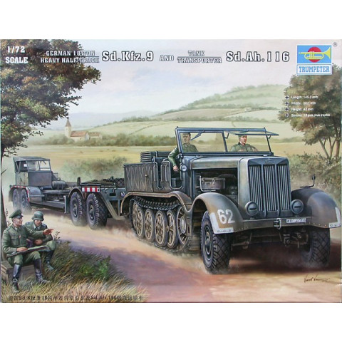 German 18 Ton Heavy Half-Track and Tank Transporter Sd.Kfz.9 and Sd.Ah.116 -(07275)