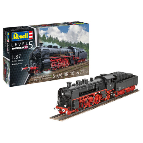 1/87 Schnellzuglokomotive S3/6 BR18-5 & Tender 2’2’T 31,7 -02168