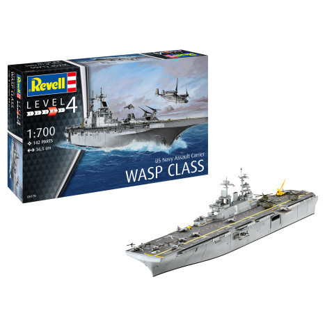 Assault Carrier USS WASP CLASS & Lijm & Verf & Penseeltje -65178