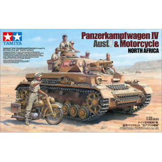Duitse Tank Panzerkampfwagen IV Ausf.F & Motorset Noord-Afrika