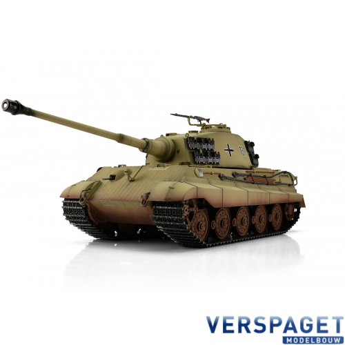 RC Pro-Edition Kingtiger Desert Paint Tank metal edition BB geleverd in luxe houten krat -1112200601
