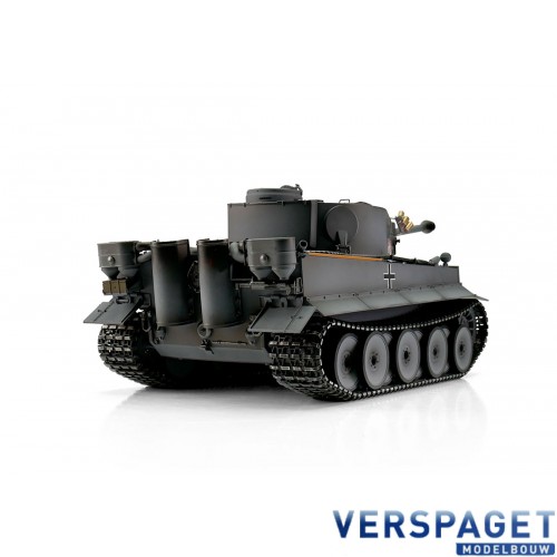 RC Pro-Edition Tiger 1 Early Version grau Tank metal edition BB geleverd in luxe houten krat -1112200100