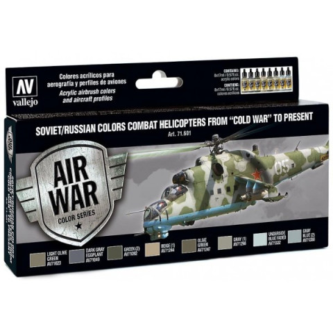 Model Air Paint Set - Soviet/Russian Combat Helicopters from "Cold War" to Present -71601